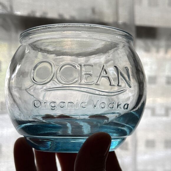 Ocean Organic Vodka Made In Hawaii Drinking Glass Holds 10 oz Ocean Blue - Picture 5 of 11